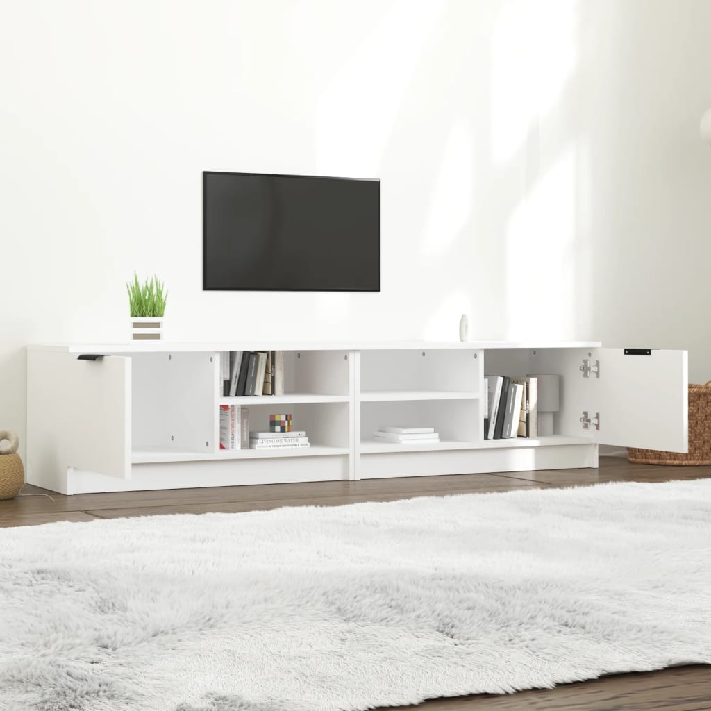 Meubles TV 2 pcs Blanc 80x35x36,5 cm Bois d'ingénierie - XIOS