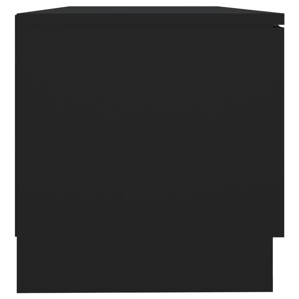 Meuble TV Noir 80x35x36,5 cm Bois d'ingénierie - XIOS