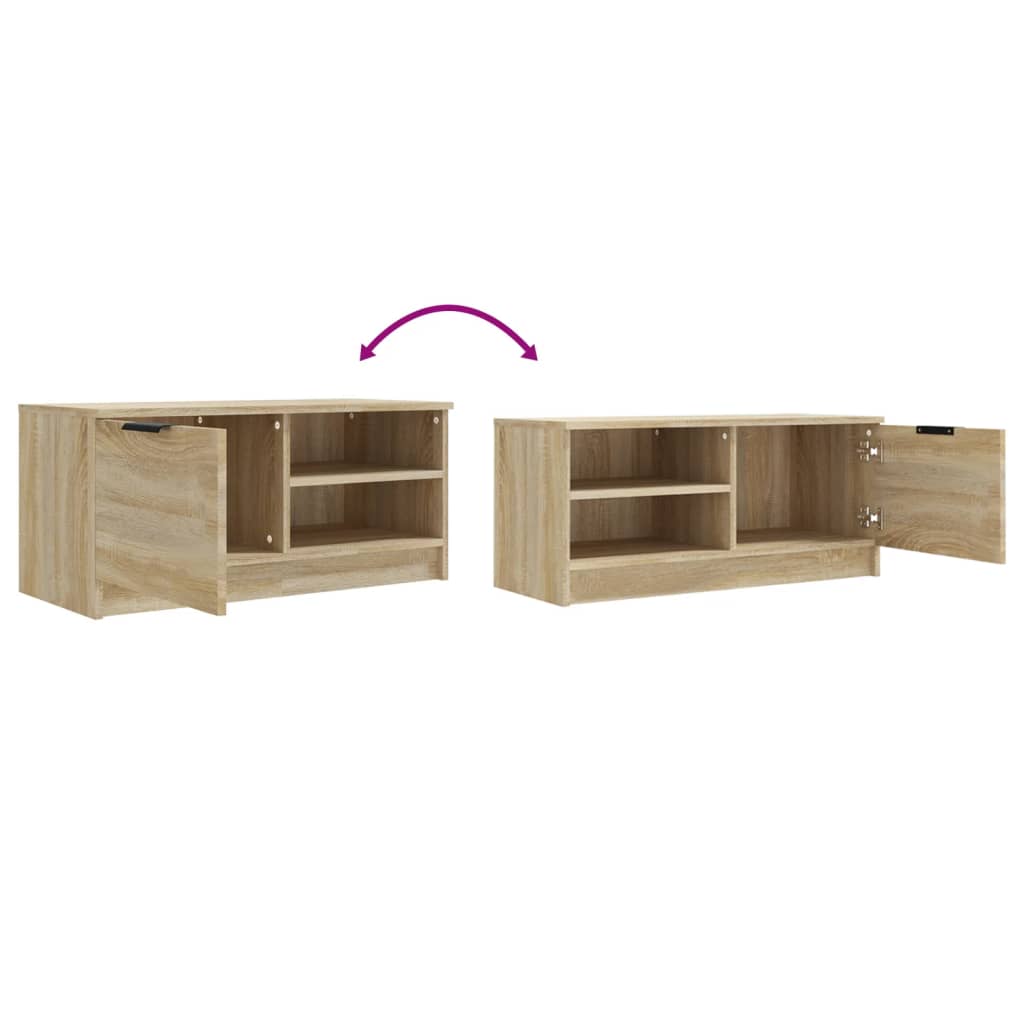 Meuble TV Chêne sonoma 80x35x36,5 cm Bois d'ingénierie - XIOS