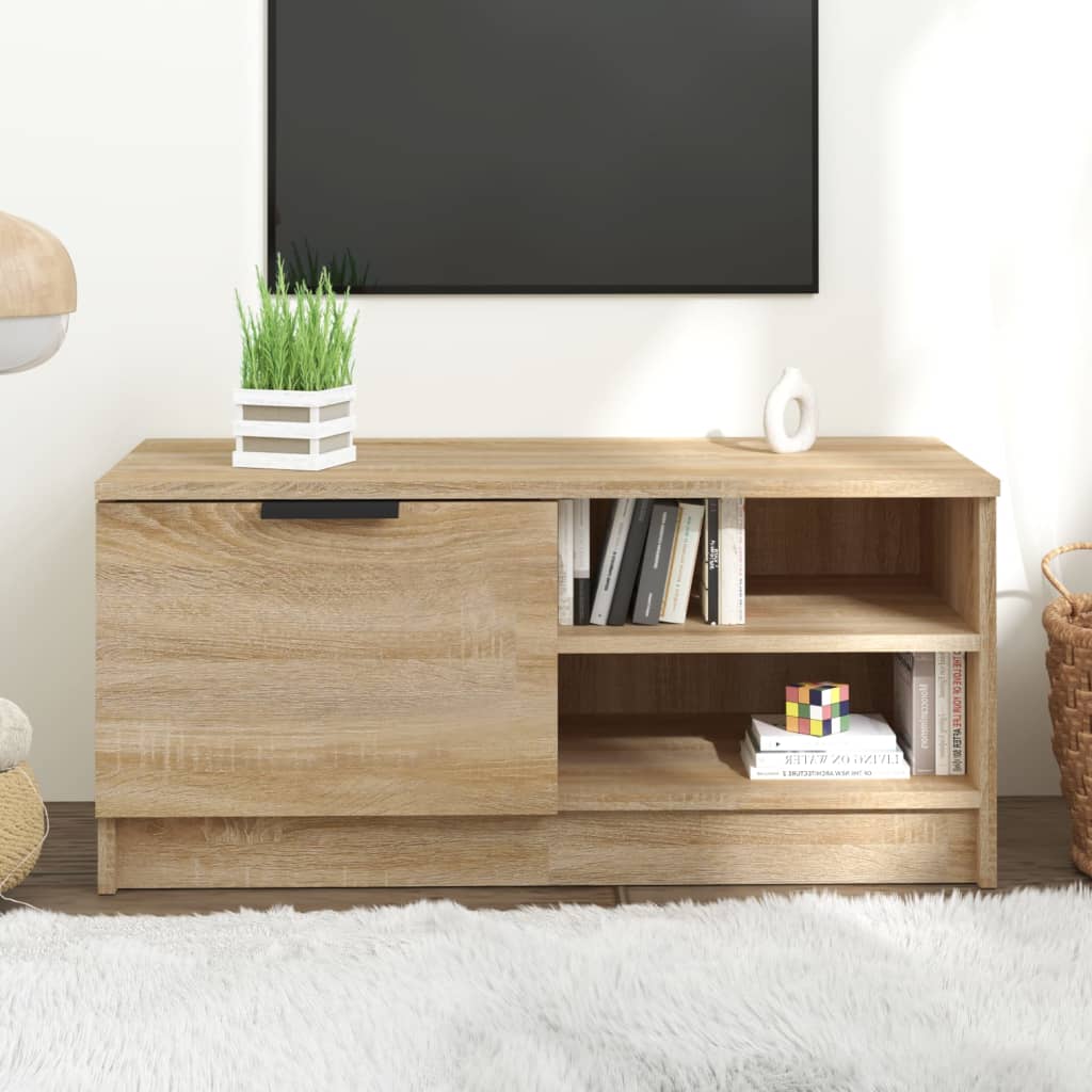 Meuble TV Chêne sonoma 80x35x36,5 cm Bois d'ingénierie - XIOS