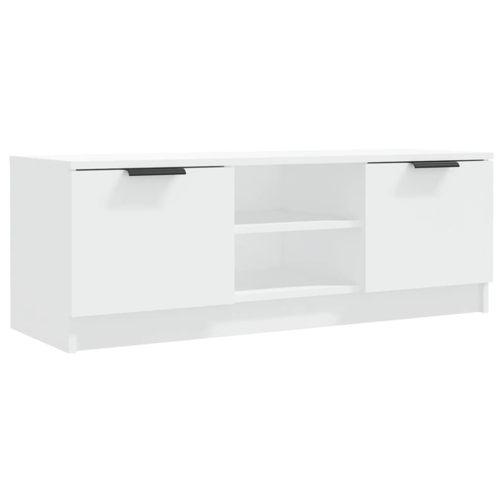 Meuble TV Blanc 102x35x36,5 cm Bois d'ingénierie - XIOS