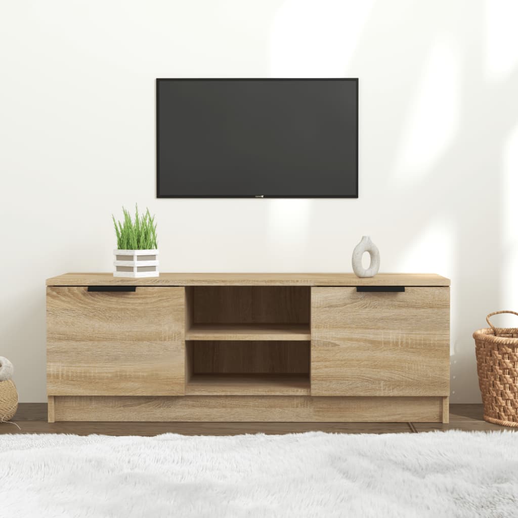 Meuble TV Chêne sonoma 102x35x36,5 cm Bois d'ingénierie - XIOS