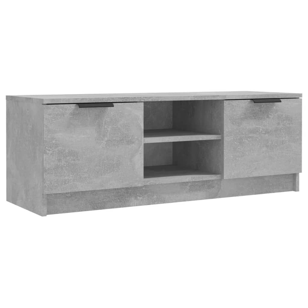 Meuble TV Gris béton 102x35x36,5 cm Bois d'ingénierie - XIOS