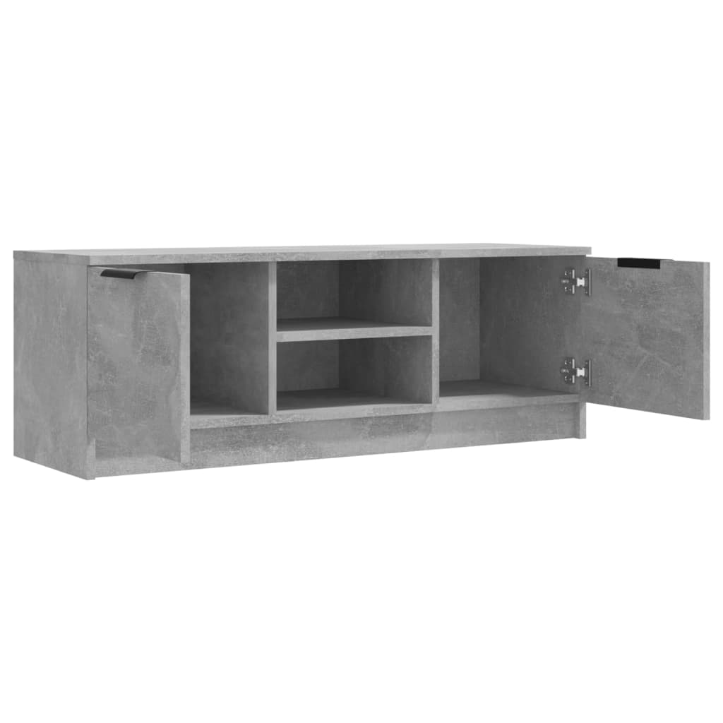 Meuble TV Gris béton 102x35x36,5 cm Bois d'ingénierie - XIOS