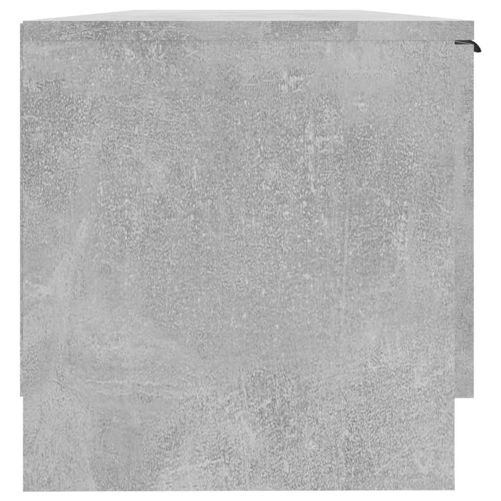 Meuble TV Gris béton 102x35x36,5 cm Bois d'ingénierie - XIOS