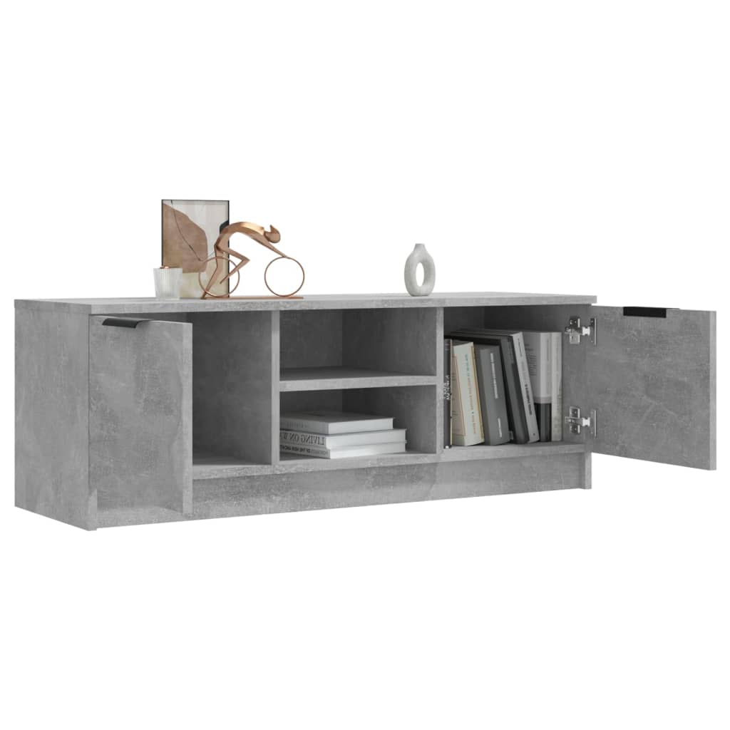 Meuble TV Gris béton 102x35x36,5 cm Bois d'ingénierie - XIOS