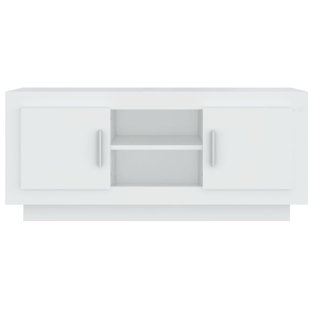 Meuble TV blanc 102x35x45 cm bois d'ingénierie - XIOS