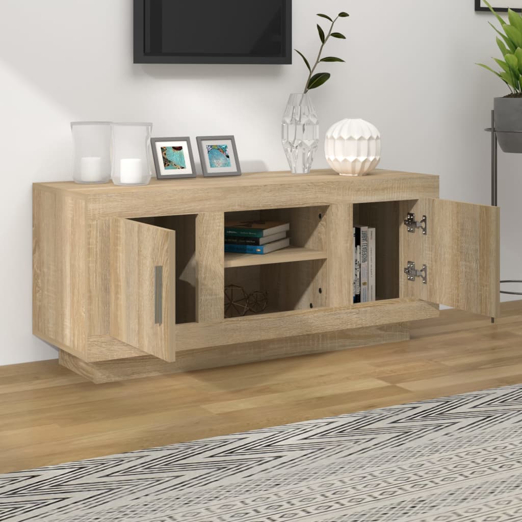 Meuble TV chêne sonoma 102x35x45 cm bois d'ingénierie Meubles TV vidaXL   