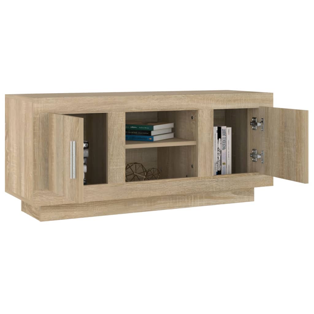 Meuble TV chêne sonoma 102x35x45 cm bois d'ingénierie Meubles TV vidaXL   