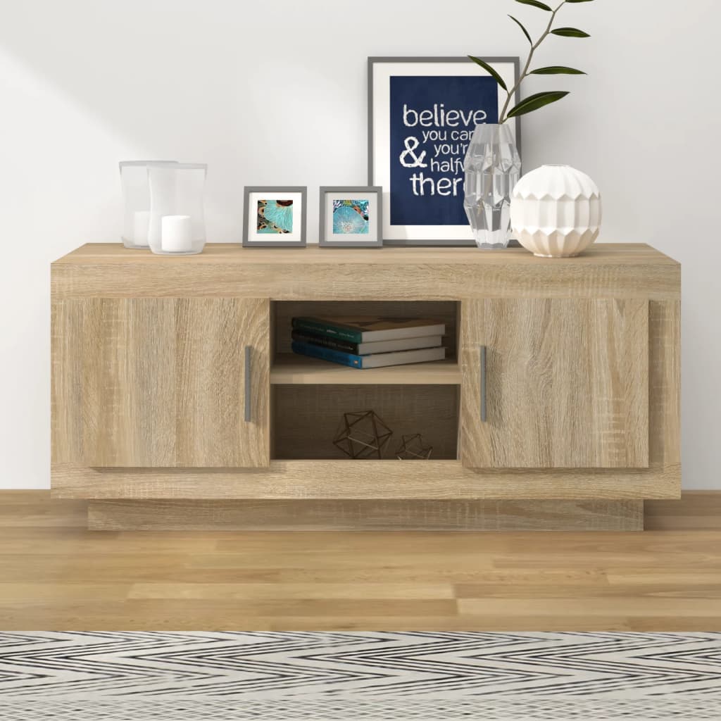Meuble TV chêne sonoma 102x35x45 cm bois d'ingénierie Meubles TV vidaXL   