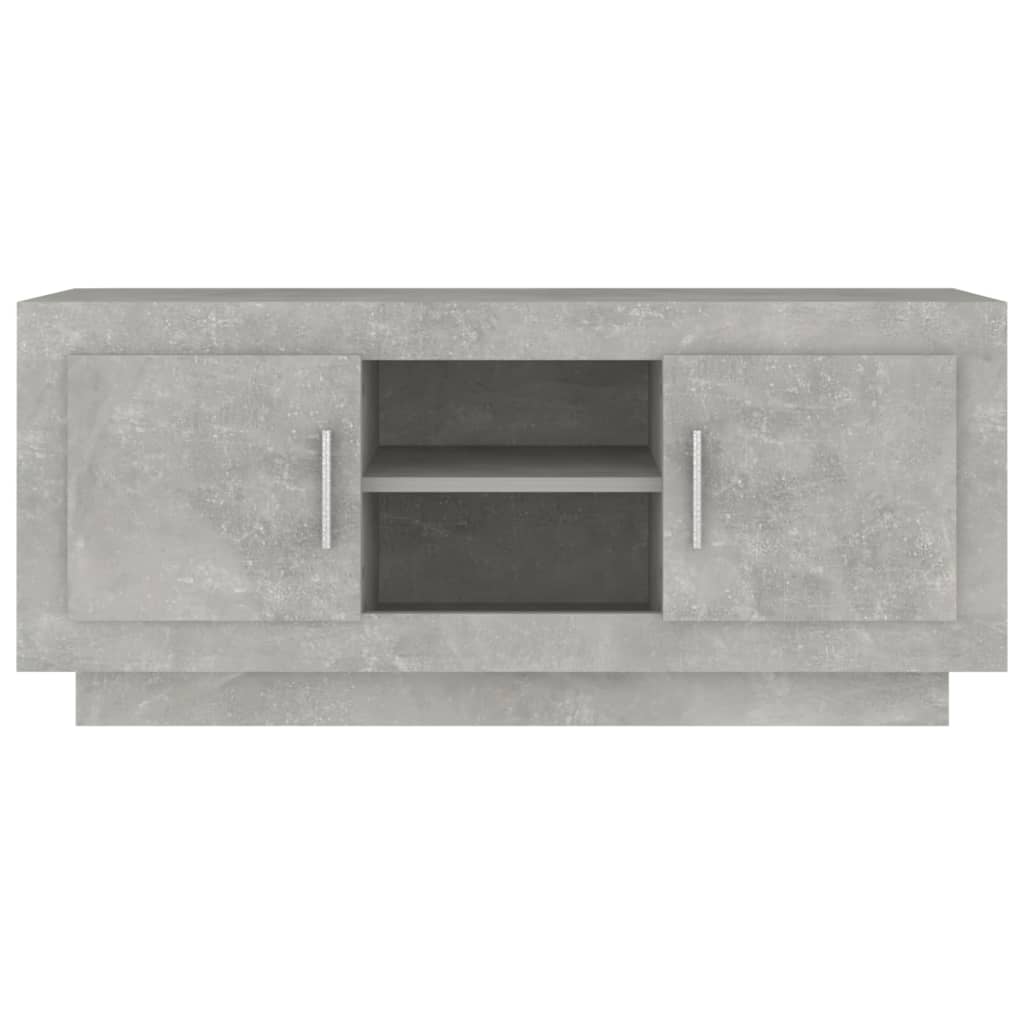 Meuble TV gris béton 102x35x45 cm bois d'ingénierie - XIOS