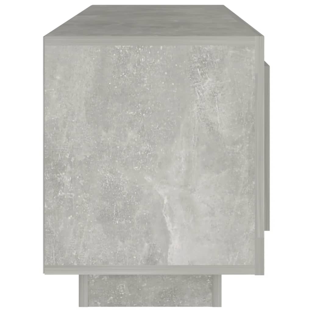 Meuble TV gris béton 102x35x45 cm bois d'ingénierie - XIOS