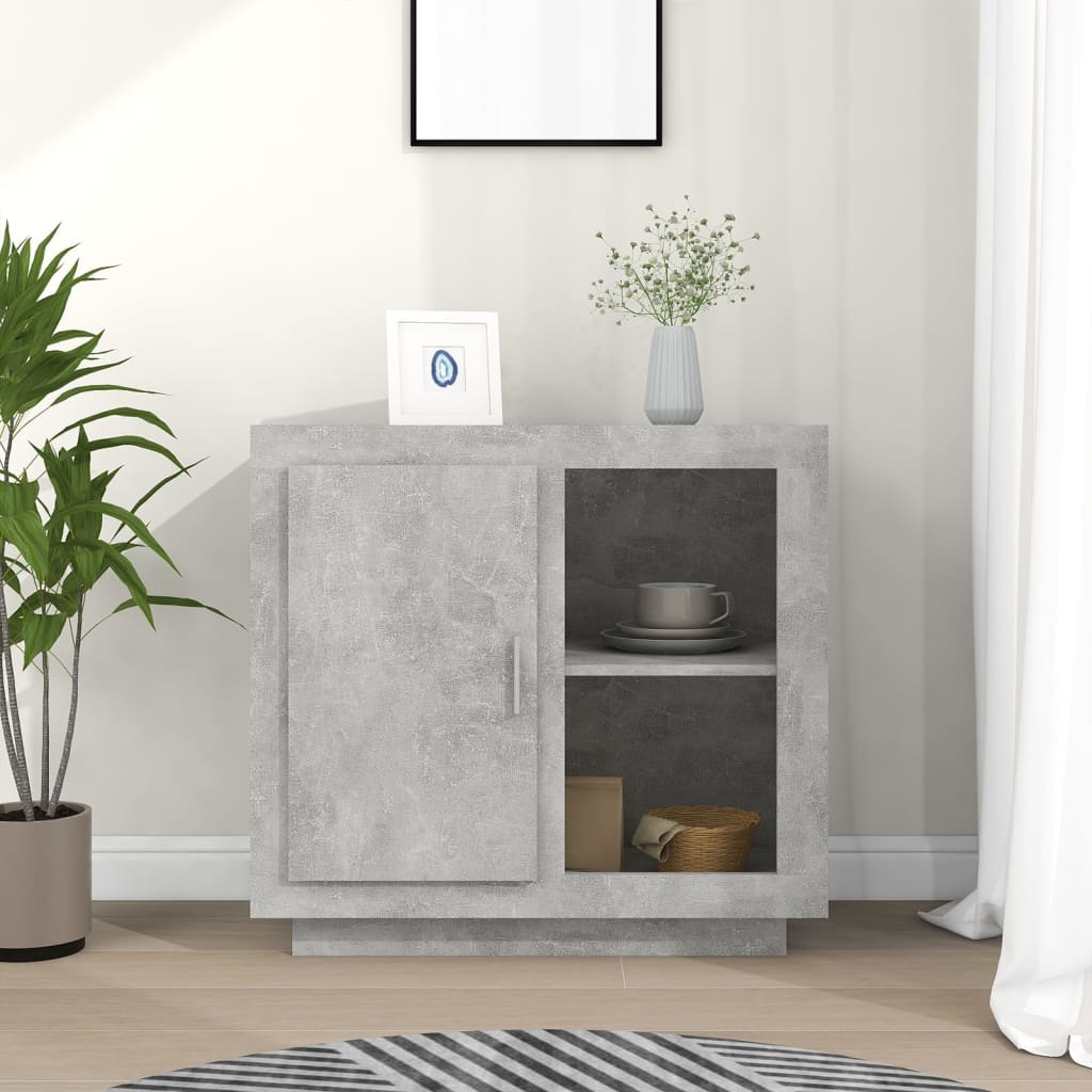 Buffet Gris béton 80x40x75 cm