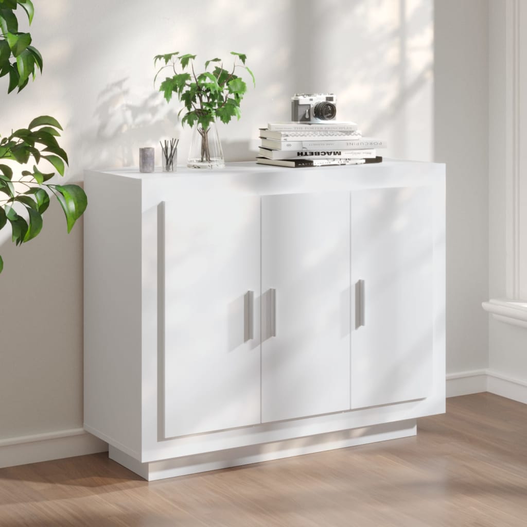 Buffet blanc 92x35x75 cm bois d’ingénierie - XIOS
