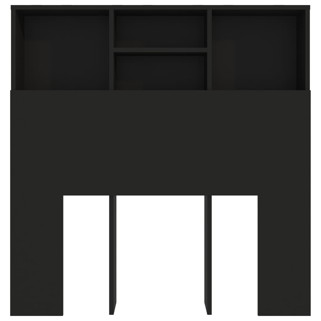 Armoire de tête de lit Noir 100x19x103,5 cm - XIOS