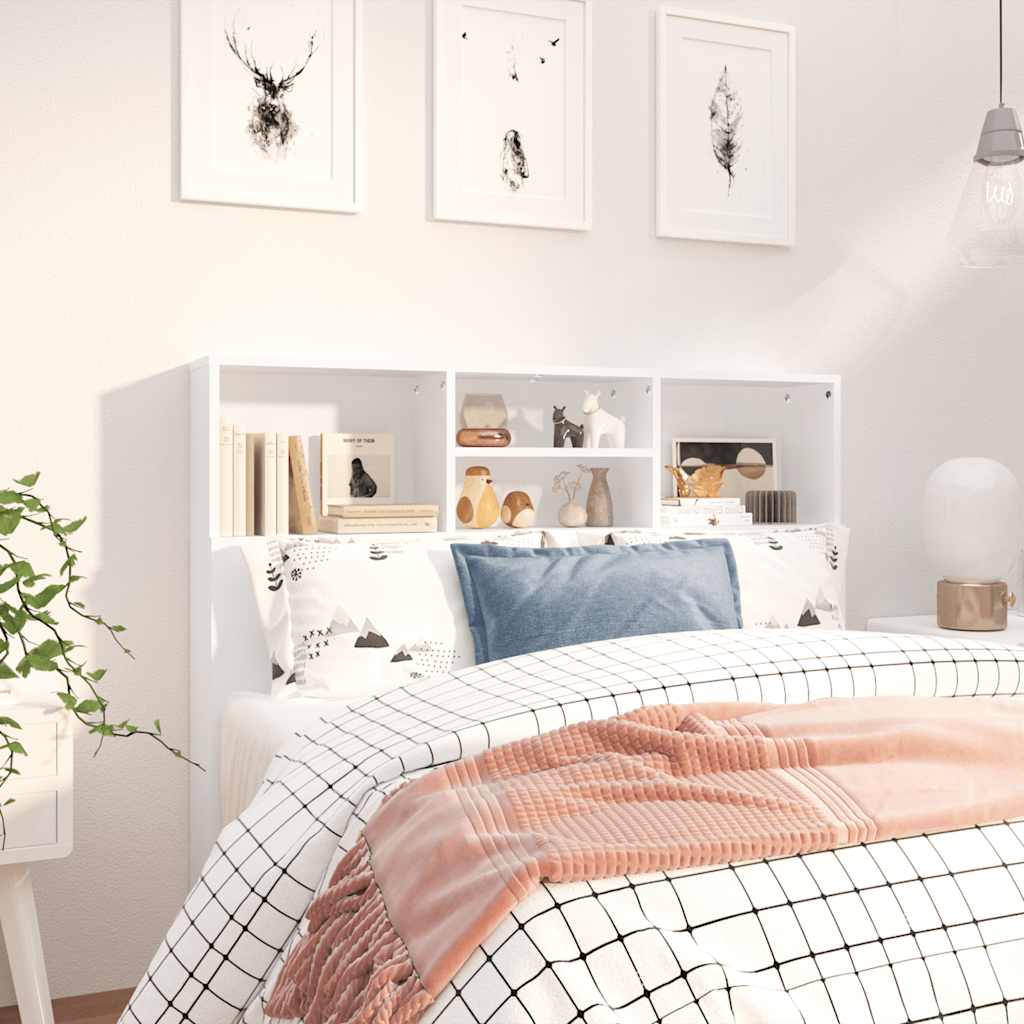 Armoire de tête de lit Blanc 120x19x103,5 cm - XIOS