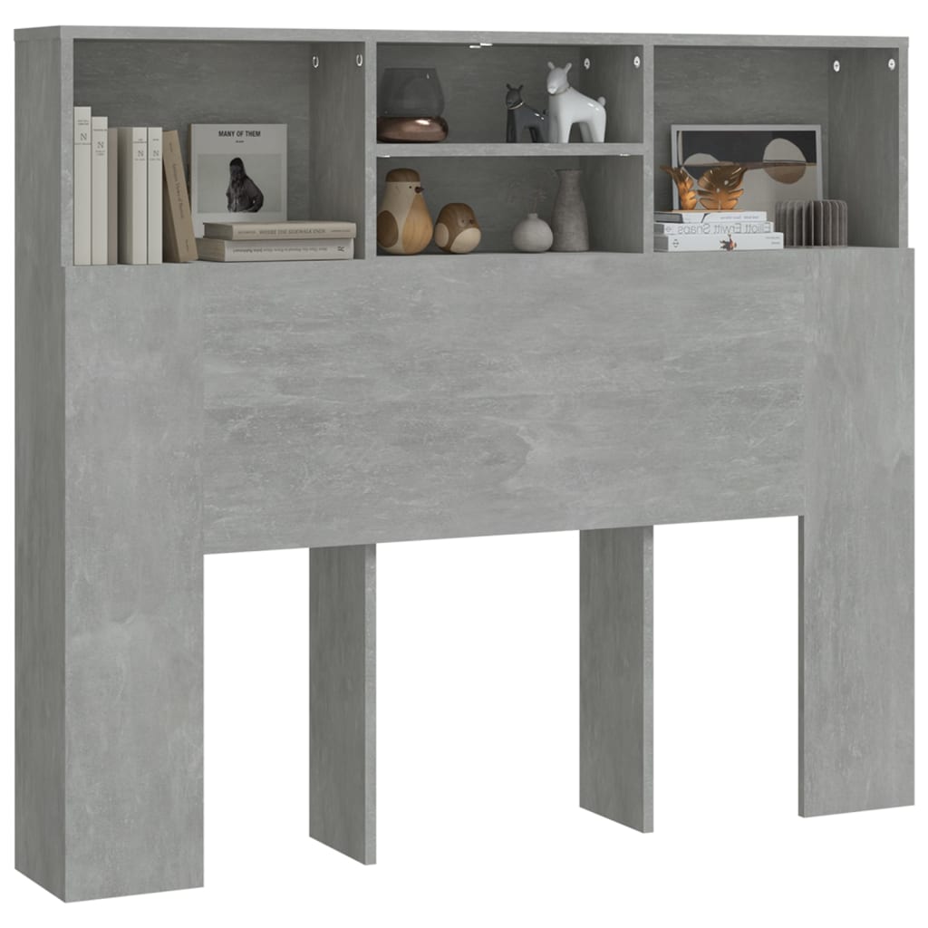 Armoire de tête de lit Gris béton 120x19x103,5 cm - XIOS