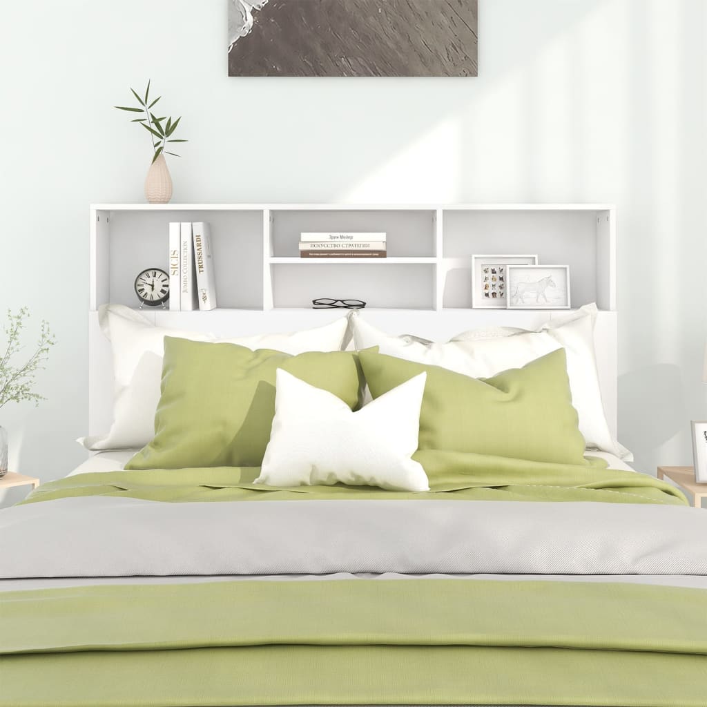 Armoire de tête de lit Blanc 140x19x103,5 cm - XIOS