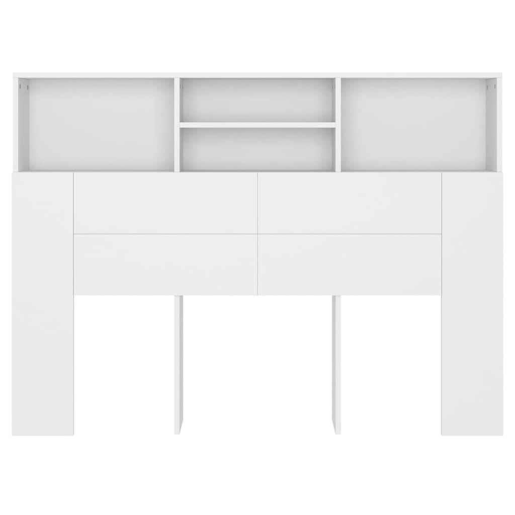 Armoire de tête de lit Blanc 140x19x103,5 cm - XIOS