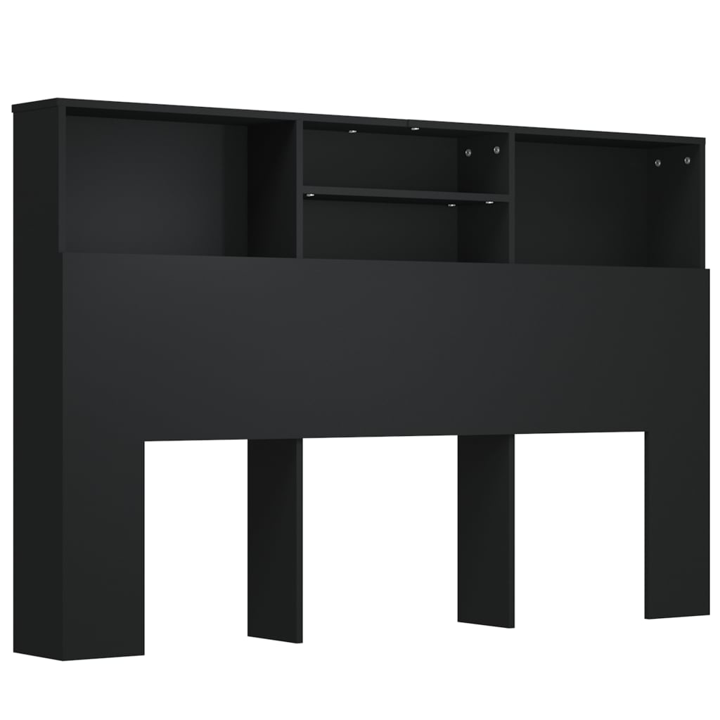 Armoire de tête de lit Noir 160x19x103,5 cm - XIOS