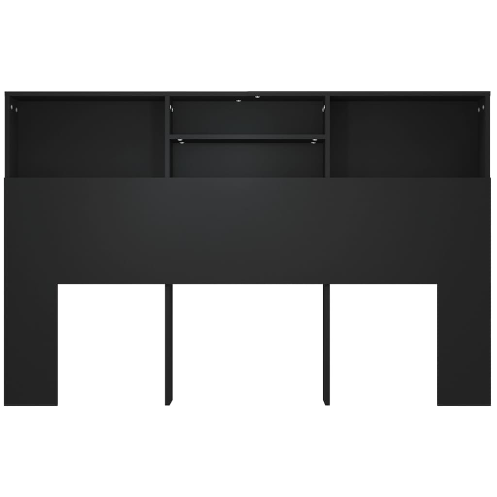 Armoire de tête de lit Noir 160x19x103,5 cm - XIOS