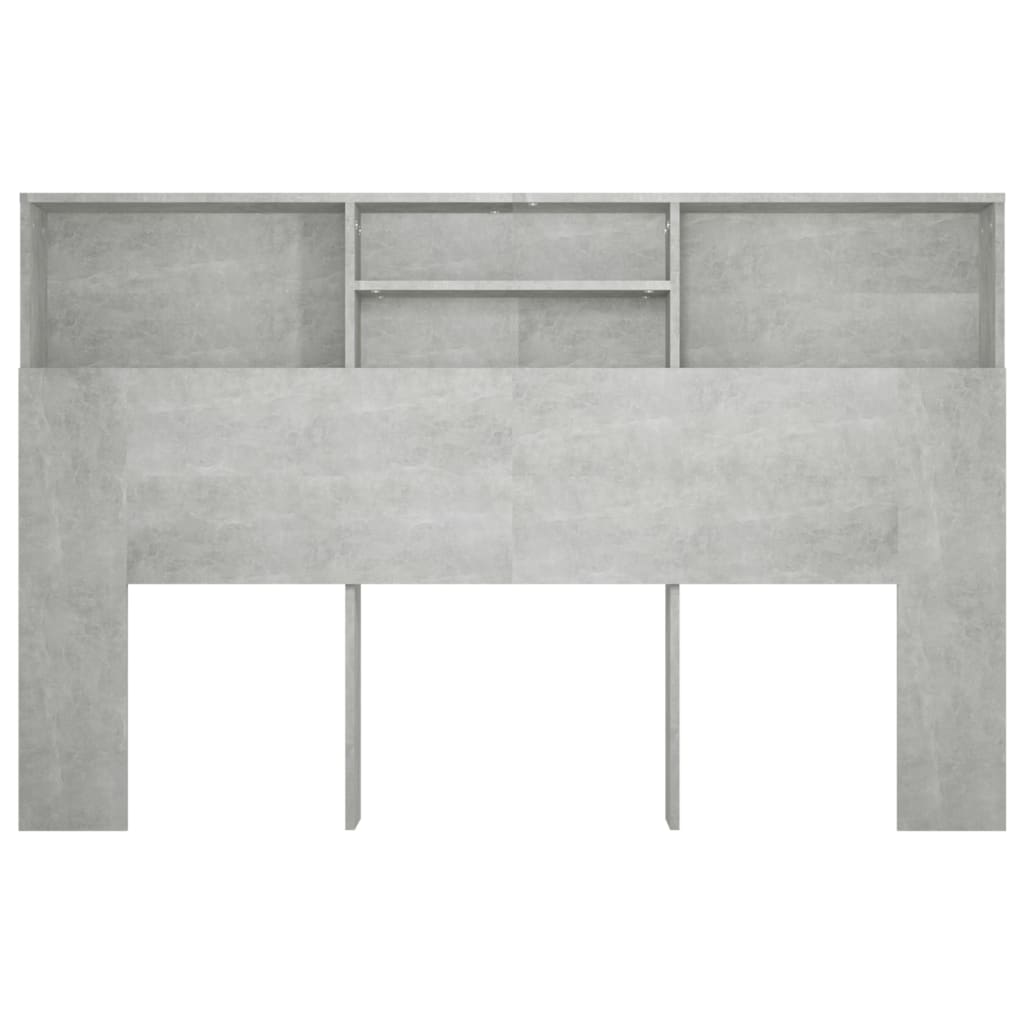 Armoire de tête de lit Gris béton 160x19x103,5 cm - XIOS