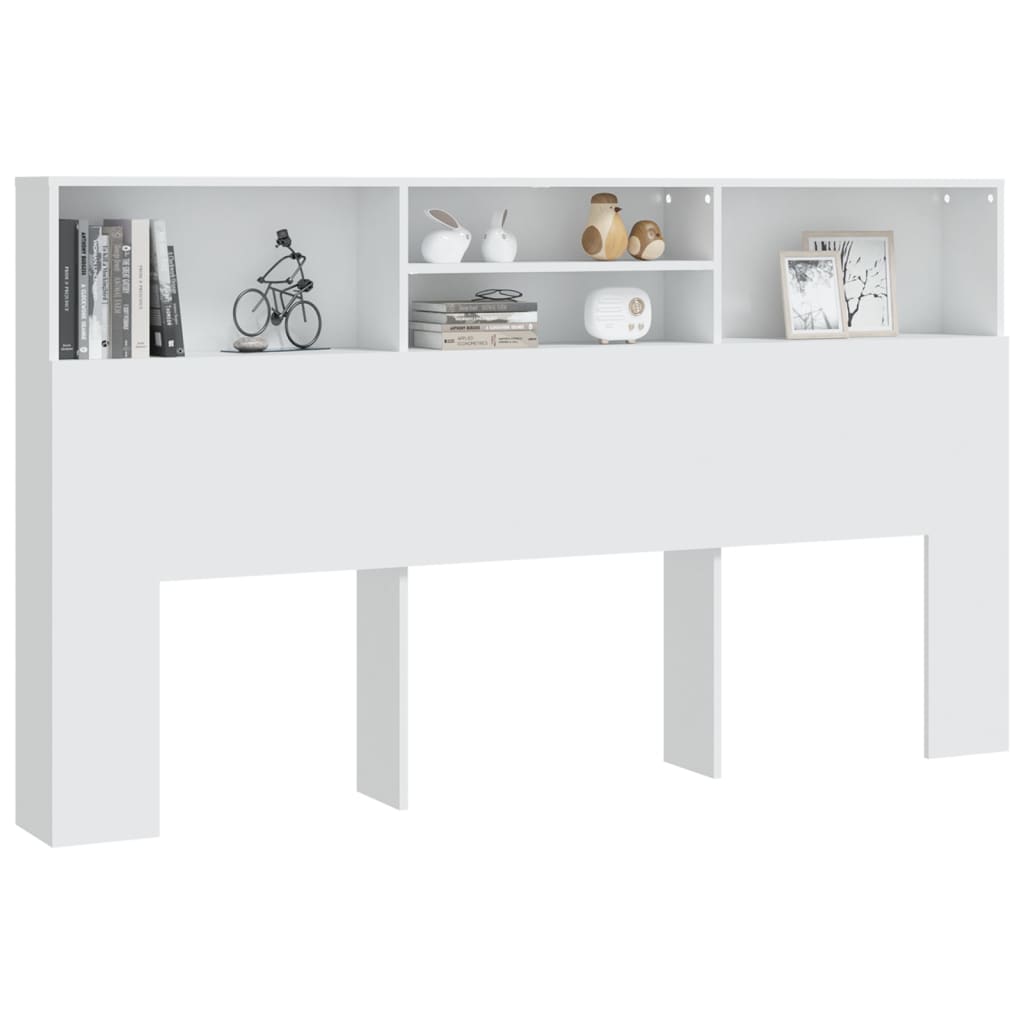 Armoire de tête de lit Blanc 180x19x103,5 cm - XIOS