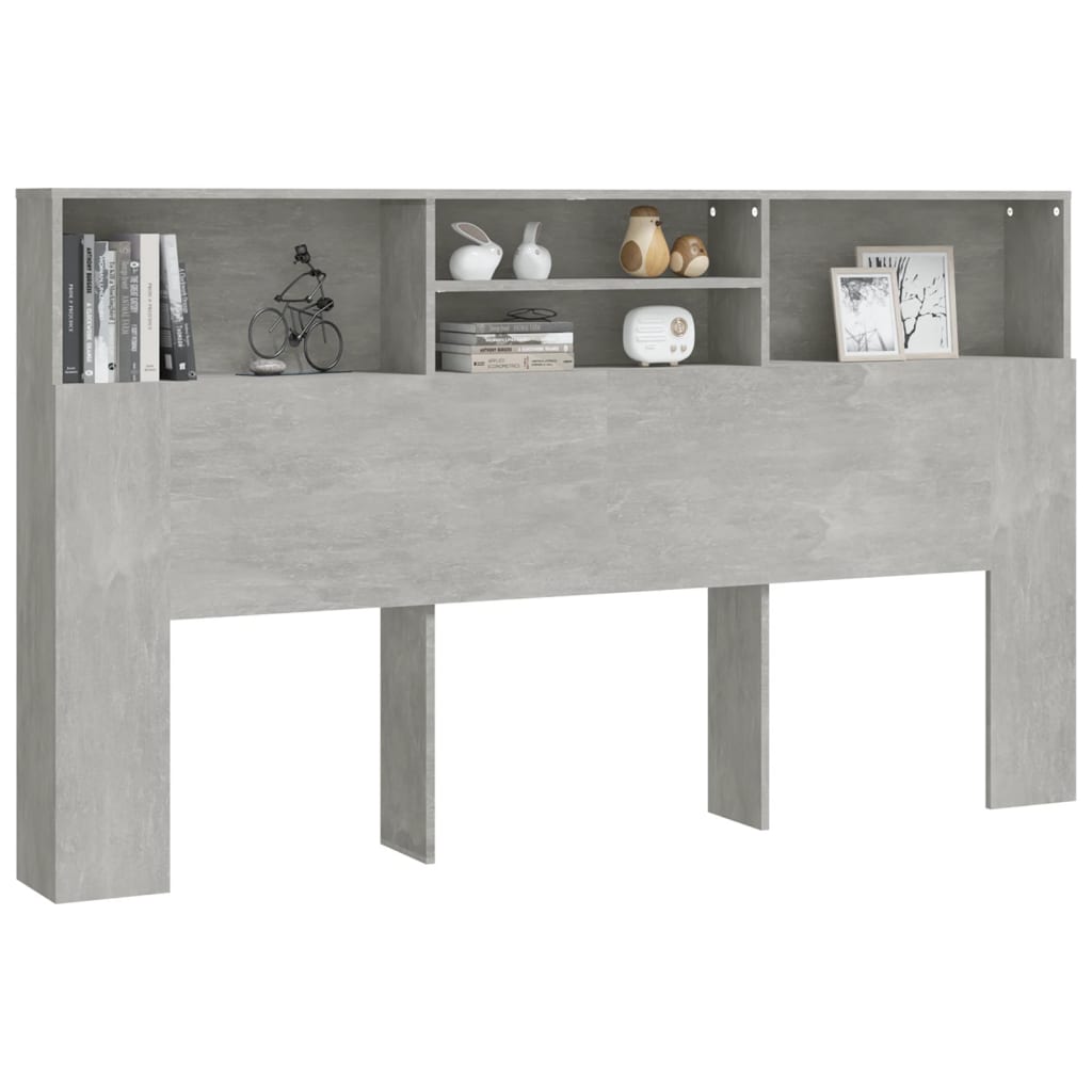Armoire de tête de lit Gris béton 180x19x103,5 cm - XIOS