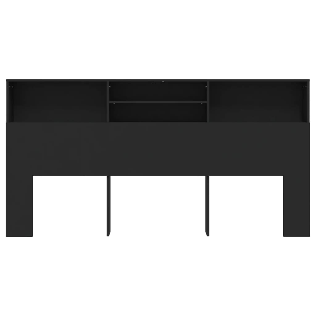 Armoire de tête de lit Noir 200x19x103,5 cm - XIOS