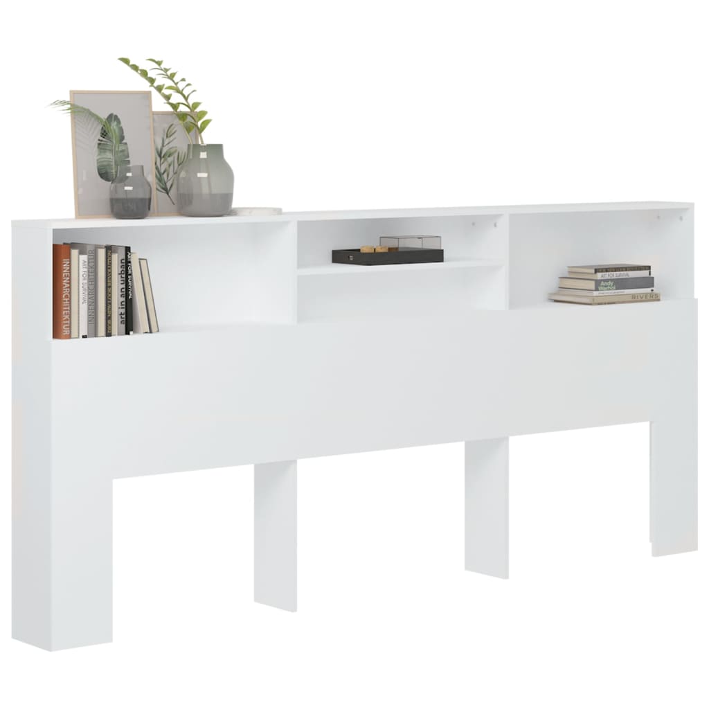 Armoire de tête de lit Blanc 220x19x103,5 cm - XIOS