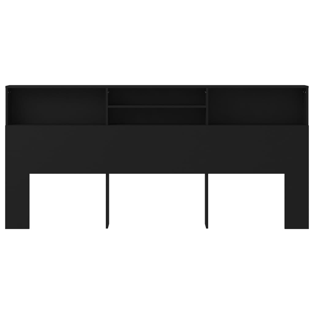 Armoire de tête de lit Noir 220x19x103,5 cm - XIOS