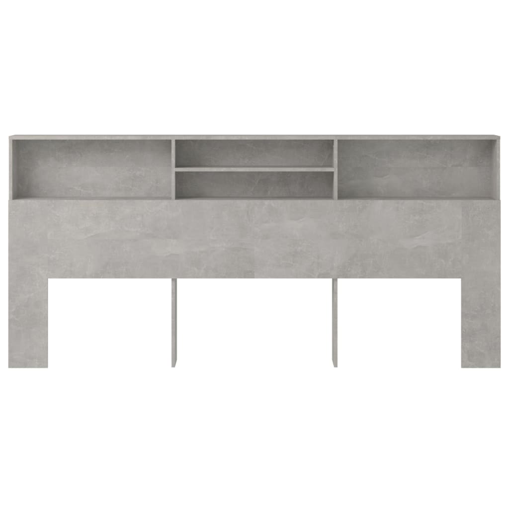 Armoire de tête de lit Gris béton 220x19x103,5 cm - XIOS