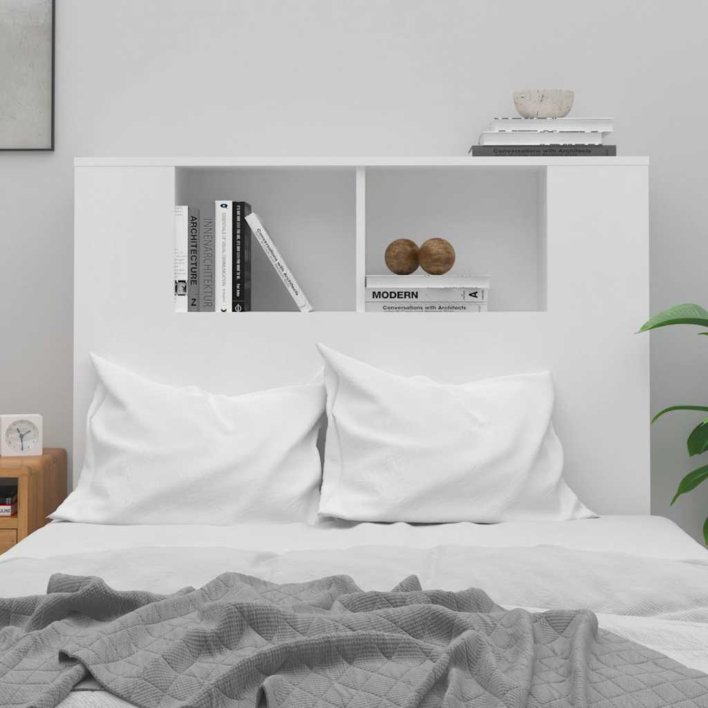 Armoire de tête de lit Blanc 100x18,5x102,5 cm - XIOS