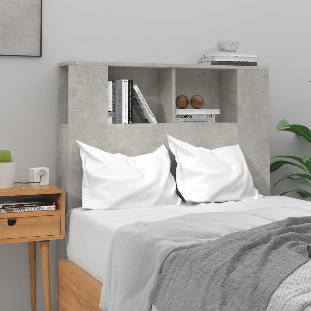 Armoire de tête de lit Gris béton 100x18,5x102,5 cm - XIOS