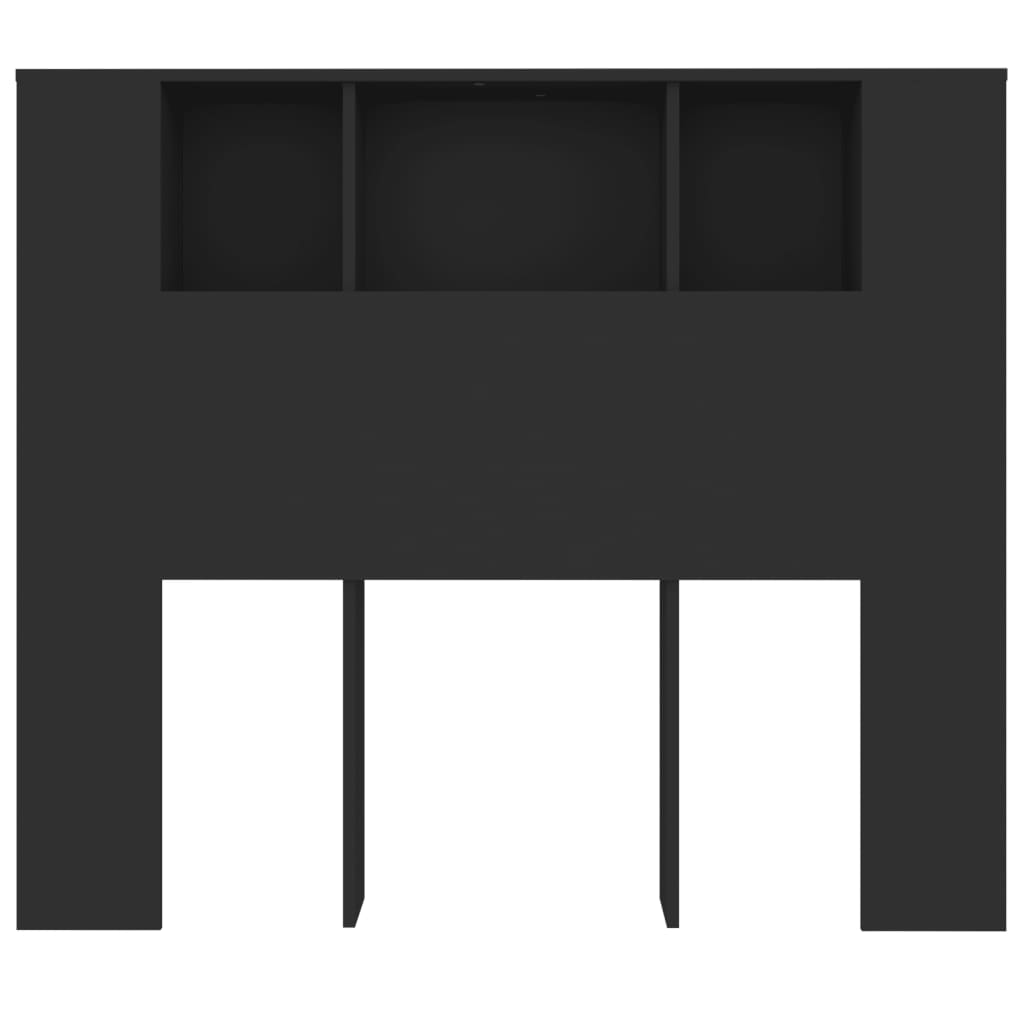 Armoire de tête de lit noir 120x18,5x102,5 cm - XIOS