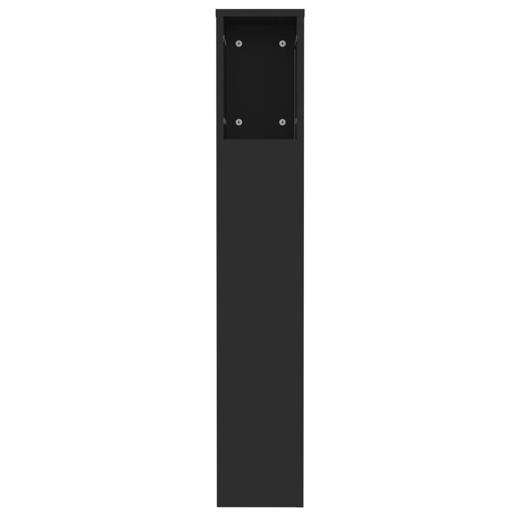 Armoire de tête de lit noir 120x18,5x102,5 cm - XIOS