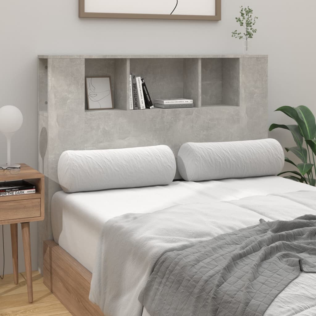 Armoire de tête de lit gris béton 120x18,5x102,5 cm - XIOS