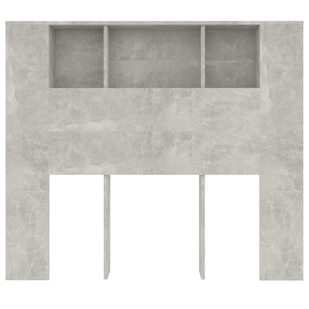 Armoire de tête de lit gris béton 120x18,5x102,5 cm - XIOS