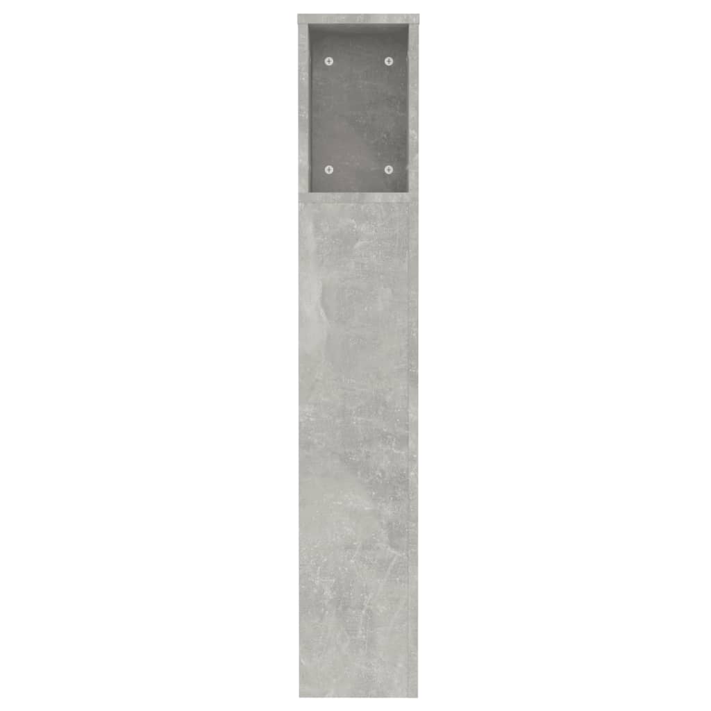 Armoire de tête de lit gris béton 120x18,5x102,5 cm - XIOS