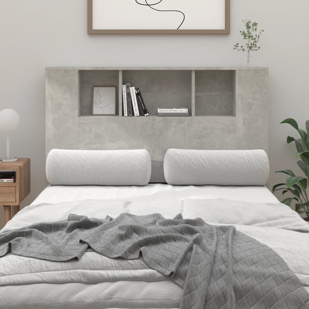 Armoire de tête de lit gris béton 120x18,5x102,5 cm - XIOS