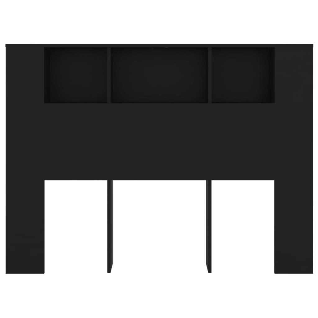 Armoire de tête de lit Noir 140x18,5x104,5 cm - XIOS