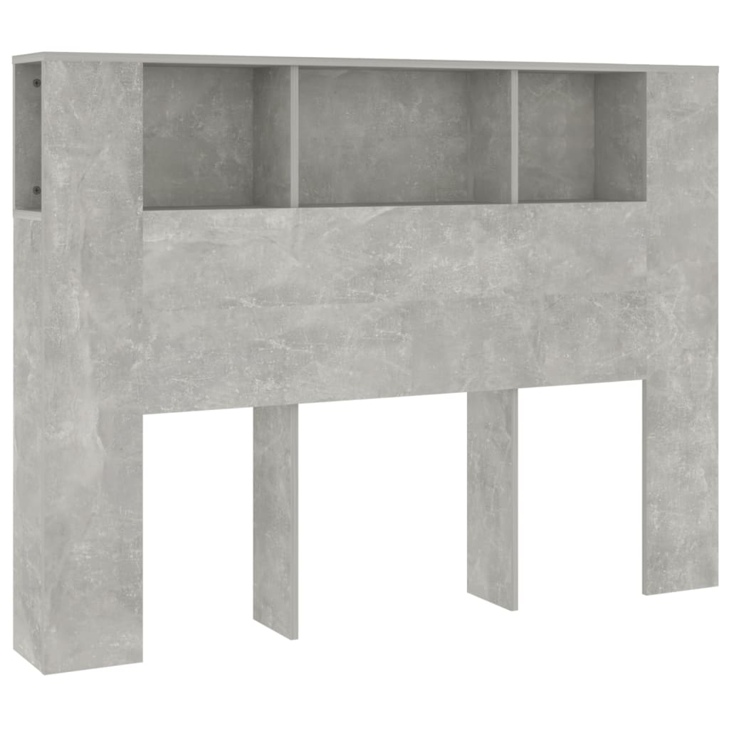 Armoire de tête de lit Gris béton 140x18,5x104,5 cm - XIOS