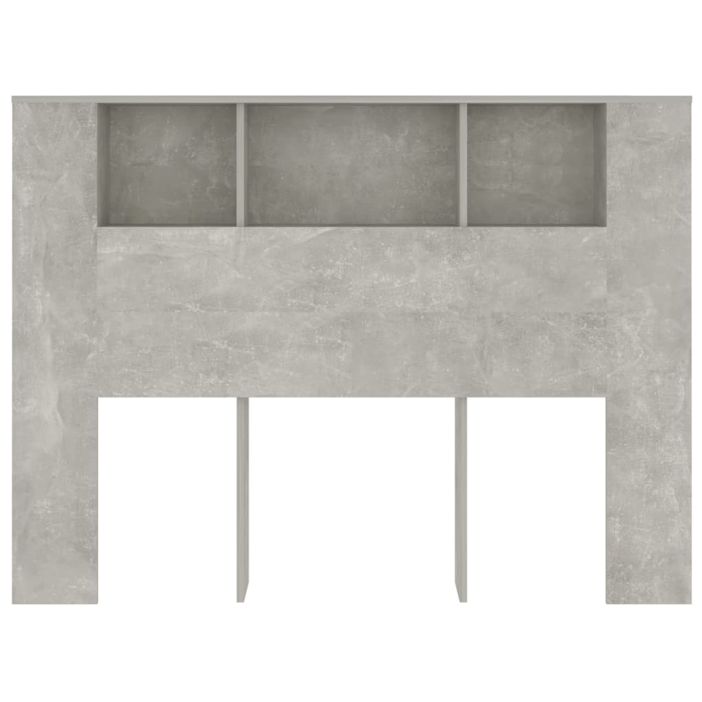 Armoire de tête de lit Gris béton 140x18,5x104,5 cm - XIOS