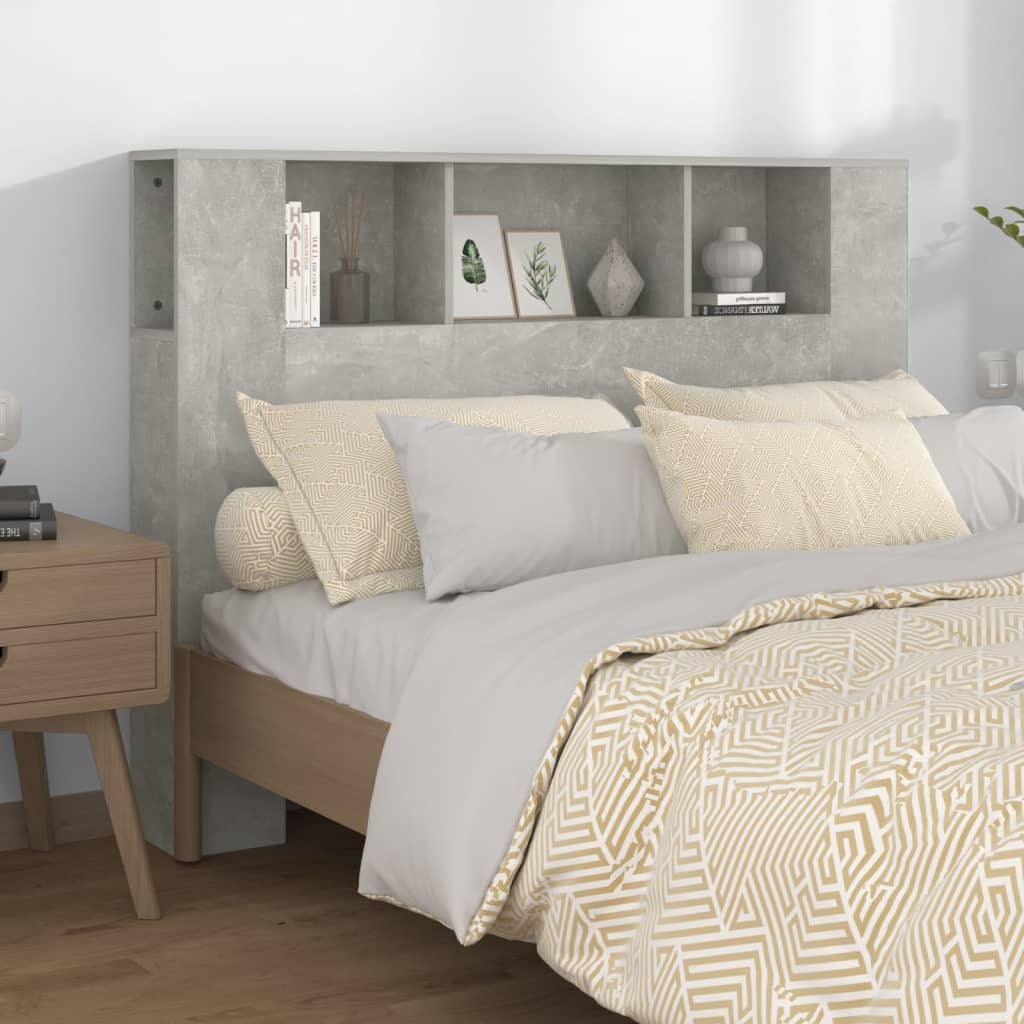 Armoire de tête de lit Gris béton 140x18,5x104,5 cm - XIOS