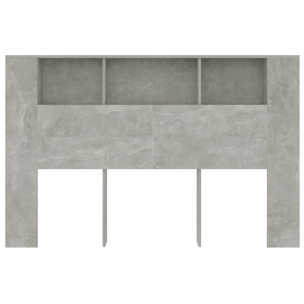 Armoire de tête de lit Gris béton 160x18,5x104,5 cm - XIOS