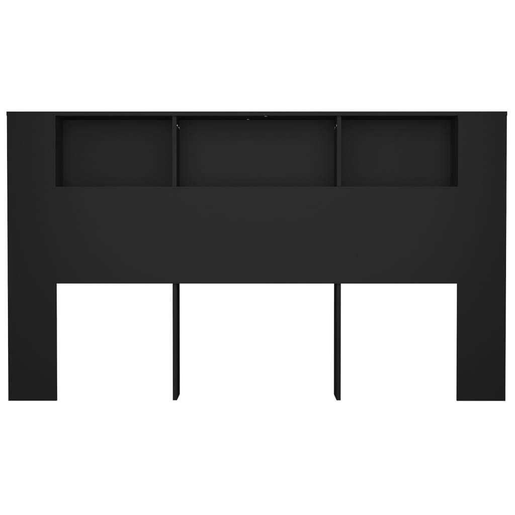 Armoire de tête de lit Noir 180x18,5x104,5 cm - XIOS