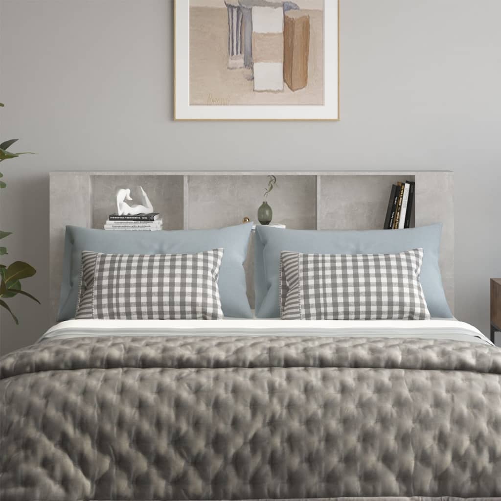 Armoire de tête de lit Gris béton 180x18,5x104,5 cm - XIOS