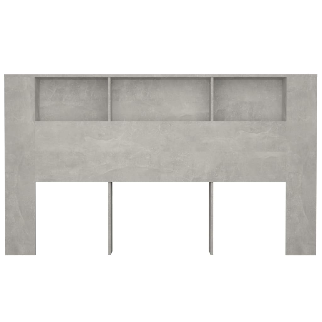 Armoire de tête de lit Gris béton 180x18,5x104,5 cm - XIOS