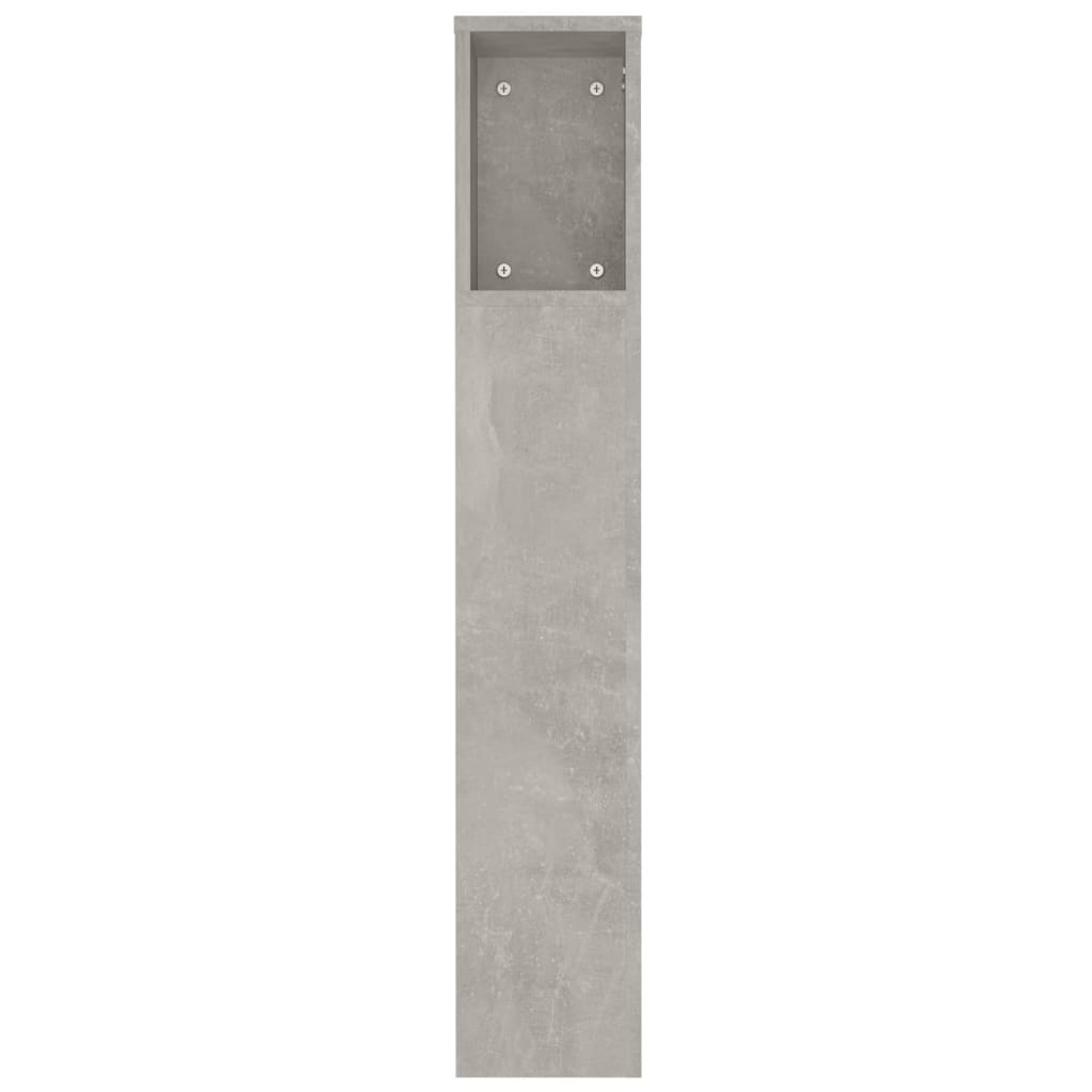 Armoire de tête de lit Gris béton 180x18,5x104,5 cm - XIOS