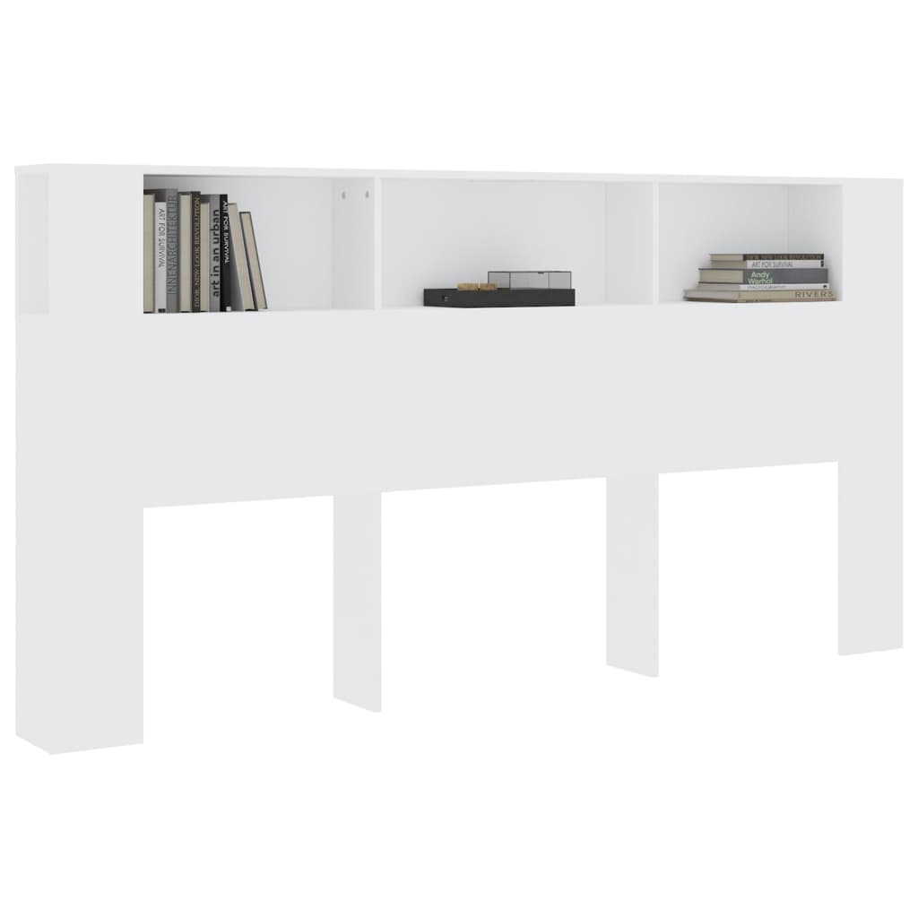 Armoire de tête de lit Blanc 200x18,5x104,5 cm - XIOS